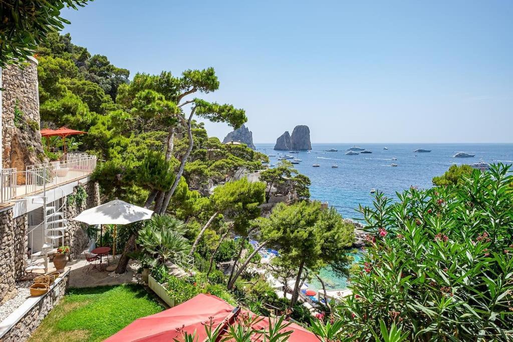 Villa Cisterna Capri, Private Beach Front Property With Pool Esterno foto